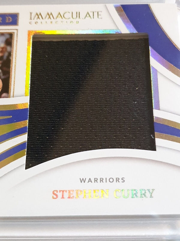 2021 Panini Immaculate Stephen Curry #PATCH /25 Game Worn Jumbo Jersey - Rare