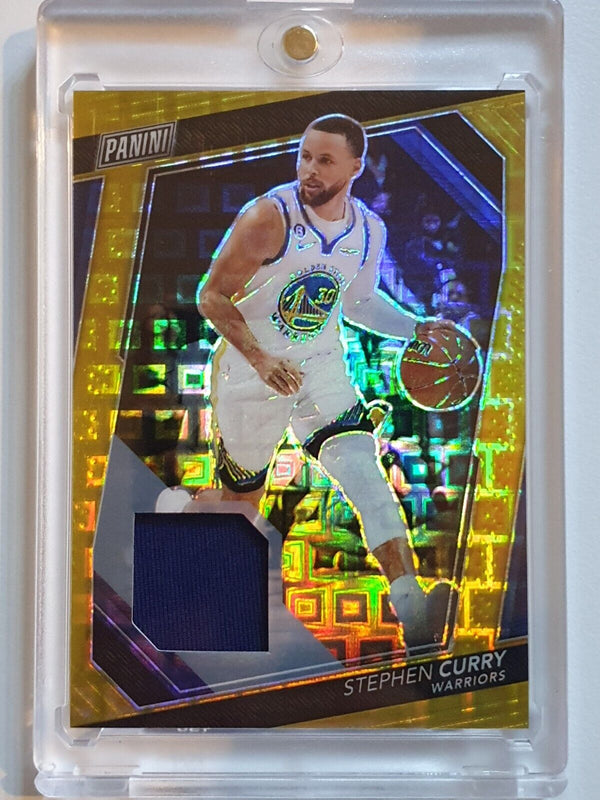 2023 Panini National Stephen Curry #PATCH GOLD 10/10 Game Worn Jersey - Rare