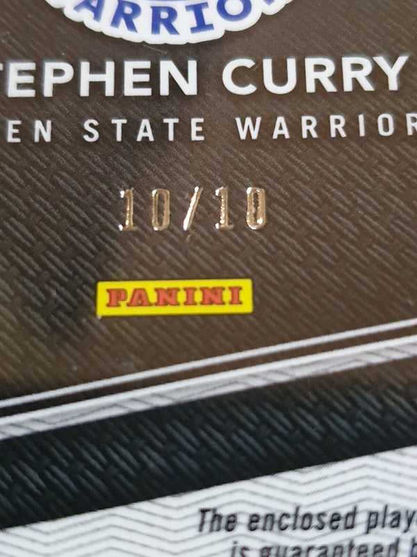 2023 Panini National Stephen Curry #PATCH GOLD 10/10 Game Worn Jersey - Rare