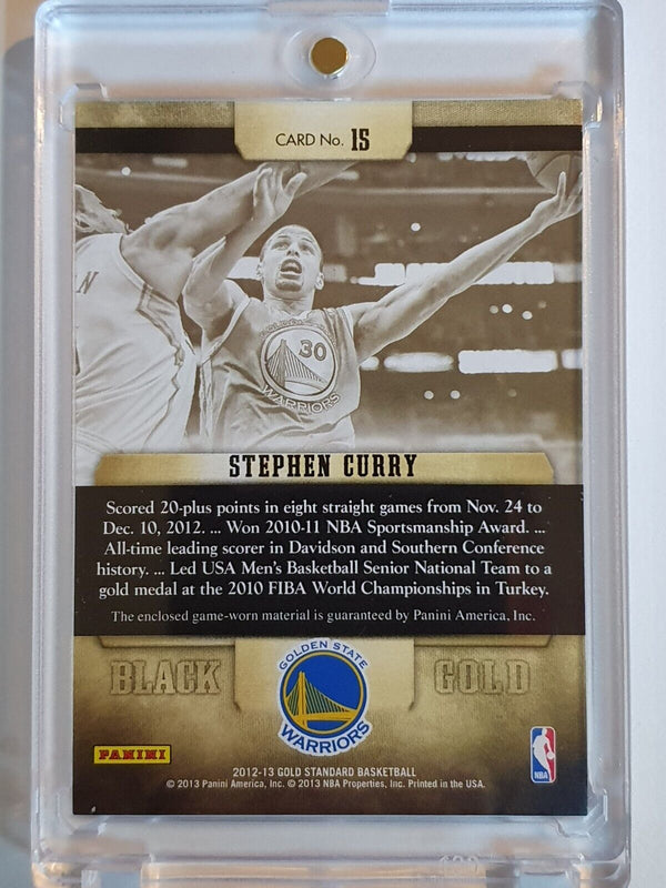 2012 Panini Gold Standard Stephen Curry #PATCH /149 Game Worn Jumbo Jersey