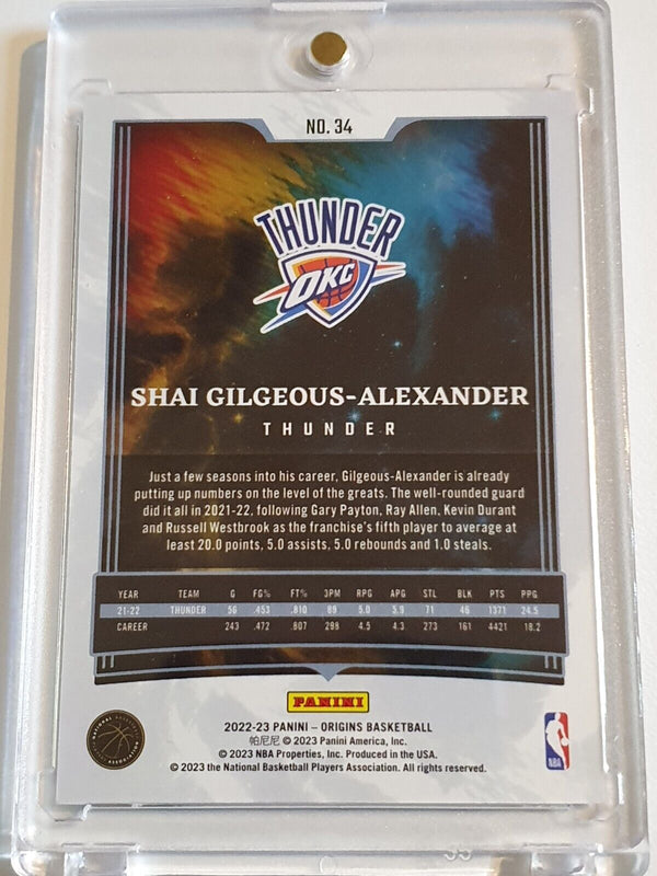 2022 Panini Origins Shai Gilgeous-Alexander #34 TURQUOISE /25 Edition - Rare