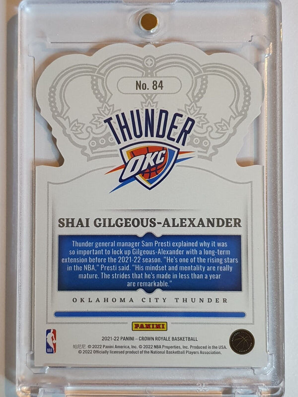 2021 Crown Royale Shai Gilgeous-Alexander #84 ASIA RED Prizm Die Cut - Rare