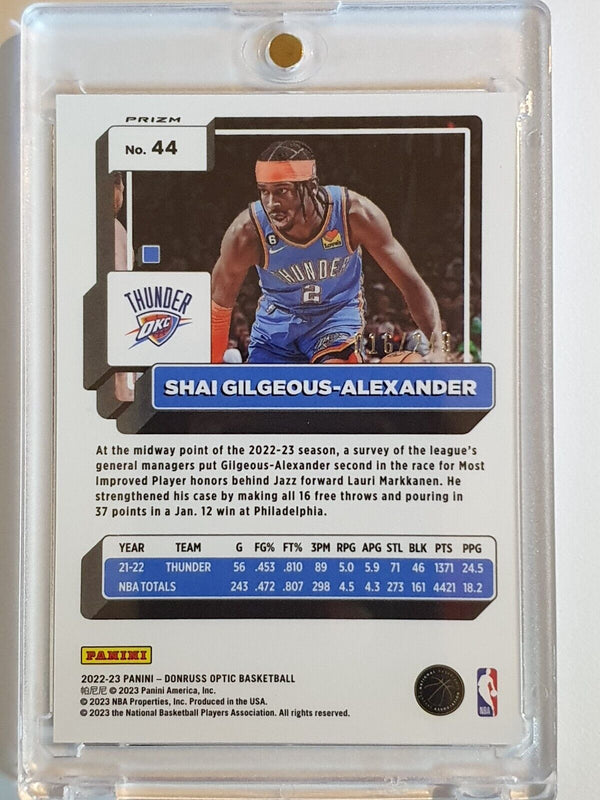 2022 Donruss Optic Shai Gilgeous-Alexander #44 PREMIUM SCOPE /249 Holo - Rare