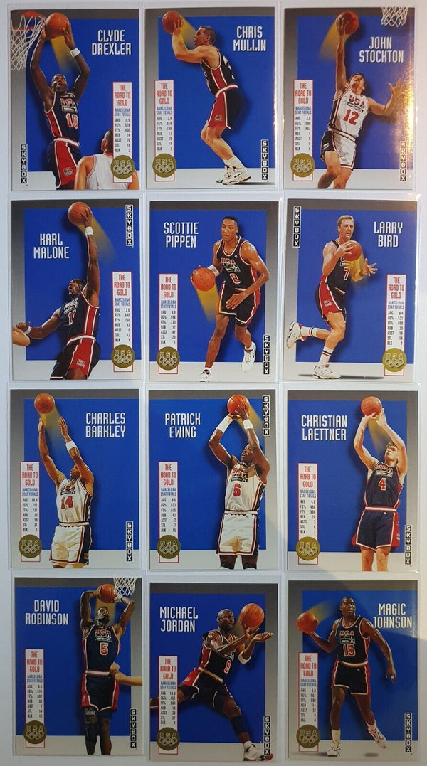 1992 Skybox Olympic Team The Road to Gold COMPLETE SET w/ Jordan + Magic