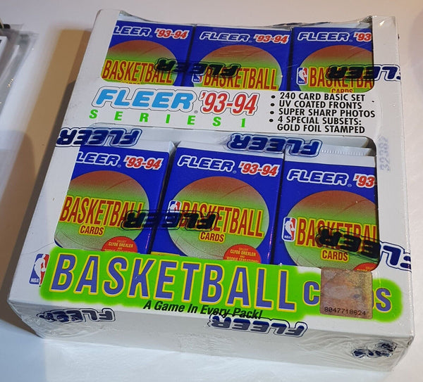 1993-94 Fleer NBA Basketball Series 1 Jumbo Box - Factory Sealed