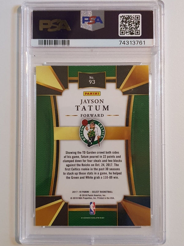 2017 Panini Select Jayson Tatum Rookie #93 Concourse - PSA 9 (LOW POP)