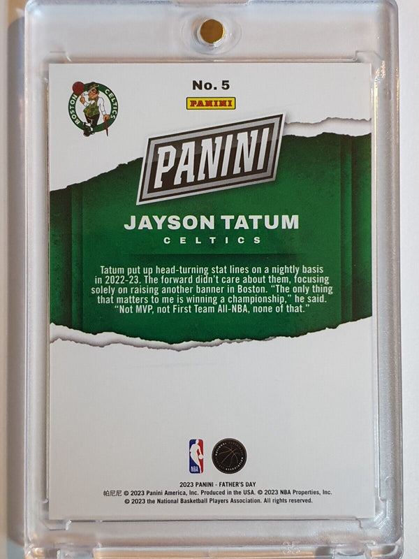 2023 Panini Jayson Tatum #5 SILVER FOIL /199 Father's Day - Ready to Grade