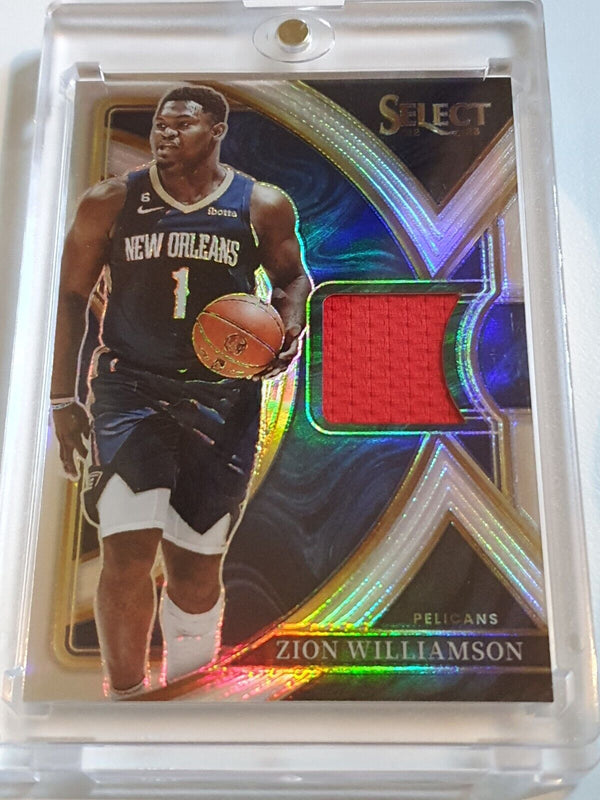 2022 Panini Select Zion Williamson #PATCH SILVER Prizm Game Worn Jersey - Rare