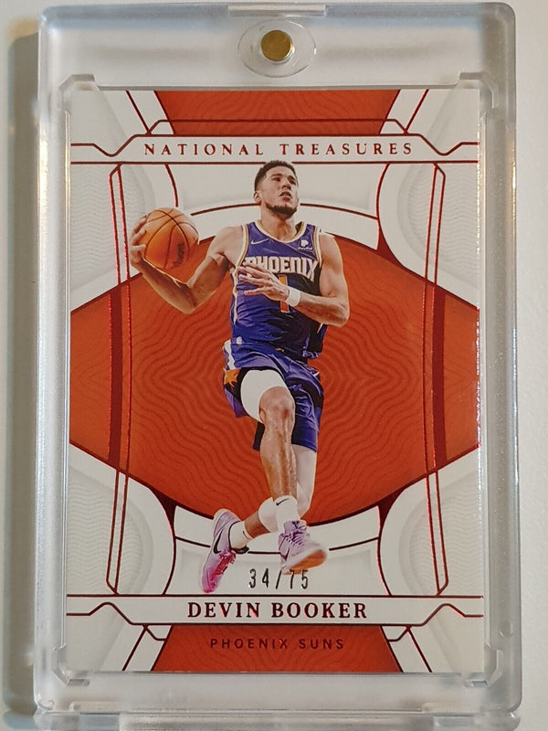 2021 Panini National Treasures Devin Booker #94 RED /75 Foil Edition - Rare