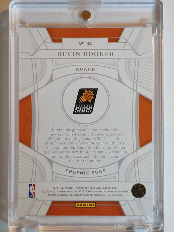 2021 Panini National Treasures Devin Booker #94 RED /75 Foil Edition - Rare