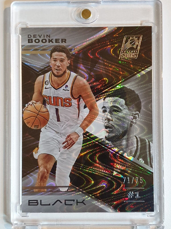 2021 Panini Black Devin Booker #9 SWIRLORAMA /75 Holo - Ready to Grade