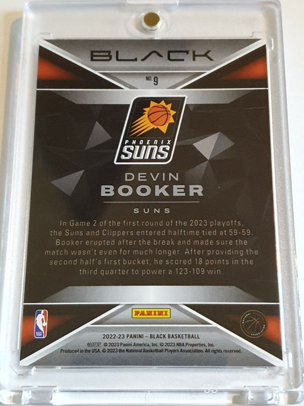 2021 Panini Black Devin Booker #9 SWIRLORAMA /75 Holo - Ready to Grade