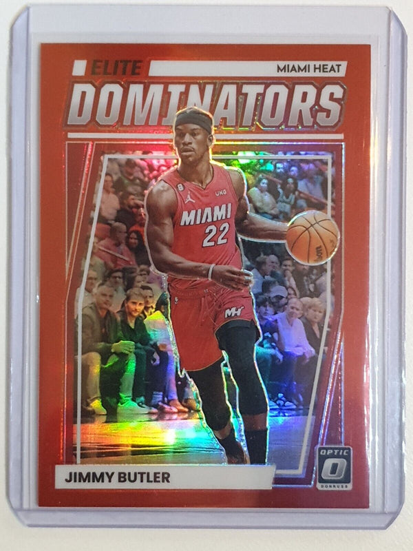 2022 Panini Donruss Optic Jimmy Butler #24 RED Holo /99 Elite Dominators - Rare