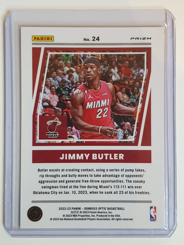 2022 Panini Donruss Optic Jimmy Butler #24 RED Holo /99 Elite Dominators - Rare