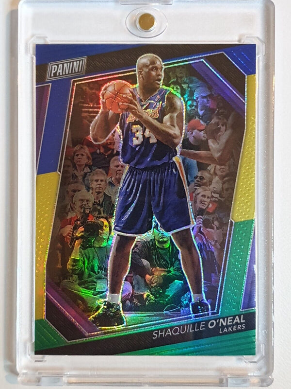 2023 Panini National VIP Shaquille O'Neal #38 BLUE YELLOW GREEN /25 Holo - Rare
