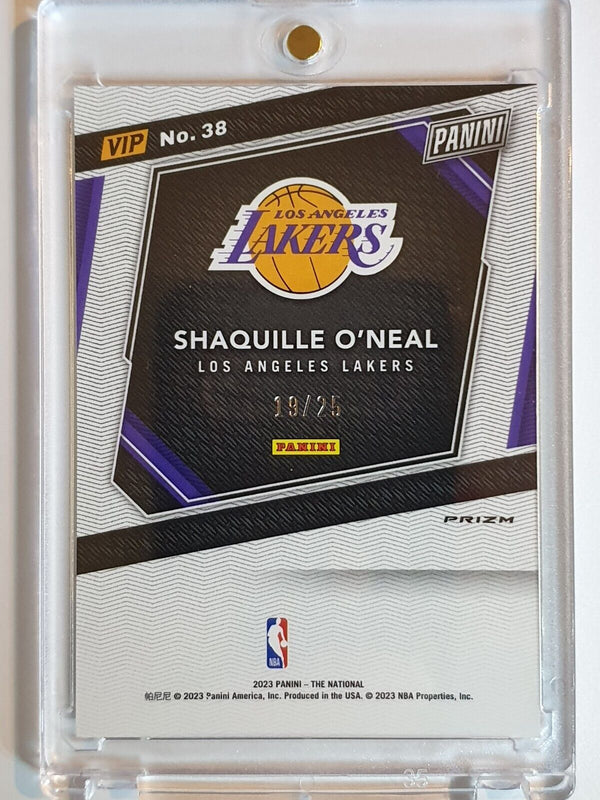 2023 Panini National VIP Shaquille O'Neal #38 BLUE YELLOW GREEN /25 Holo - Rare