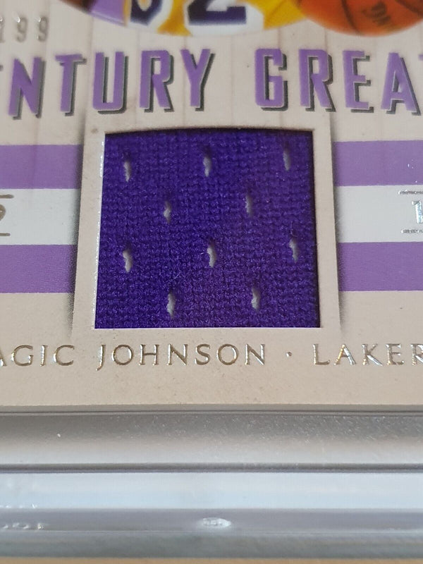 2014 Panini Threads Magic Johnson #PATCH /199 Game Worn Jersey - Ready to Grade