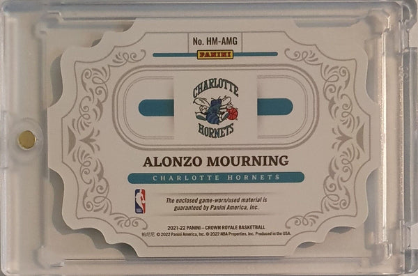 2021 Panini Crown Royale Alonzo Mourning #PATCH Game Worn Jersey - Rare