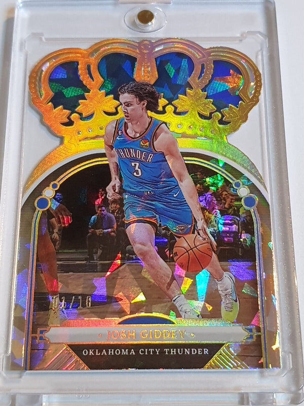 2022 Crown Royale Josh Giddey #93 GOLD CRYSTAL 01/10 Die Cut Prizm - Very Rare