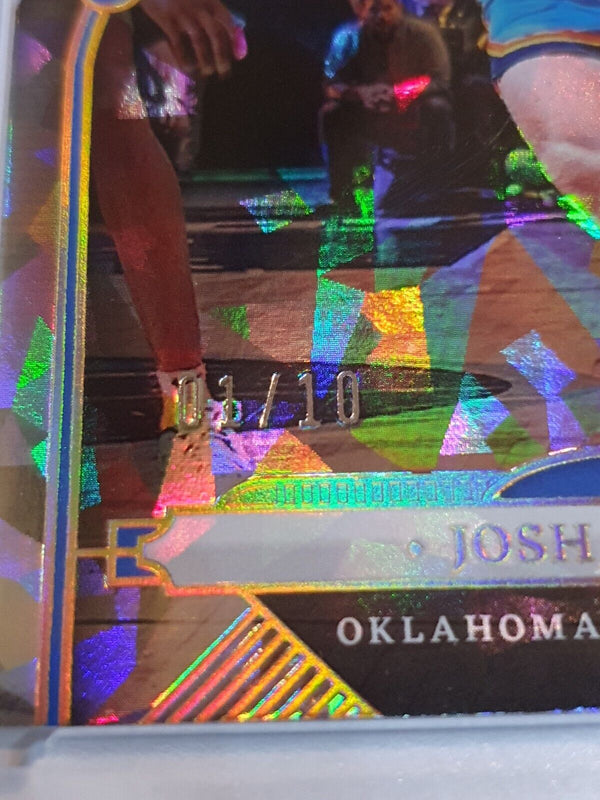 2022 Crown Royale Josh Giddey #93 GOLD CRYSTAL 01/10 Die Cut Prizm - Very Rare