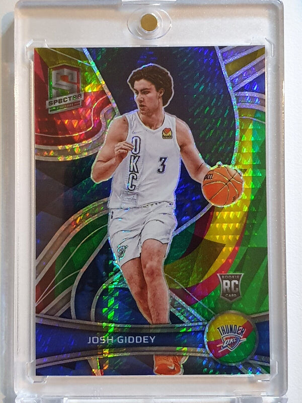 2021 Panini Spectra Josh Giddey Rookie #104 RED & YELLOW /75 Prizm RC - Rare