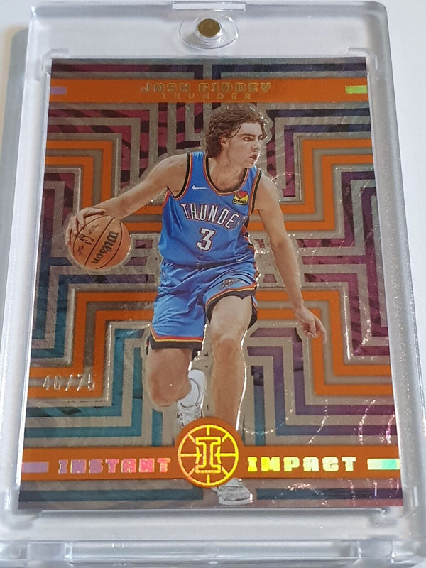 2021 Panini Illusions Josh Giddey Rookie #5 ORANGE /75 Holo RC - Ready to Grade