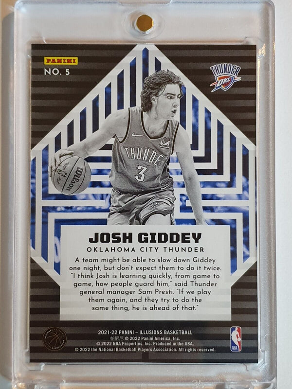 2021 Panini Illusions Josh Giddey Rookie #5 ORANGE /75 Holo RC - Ready to Grade