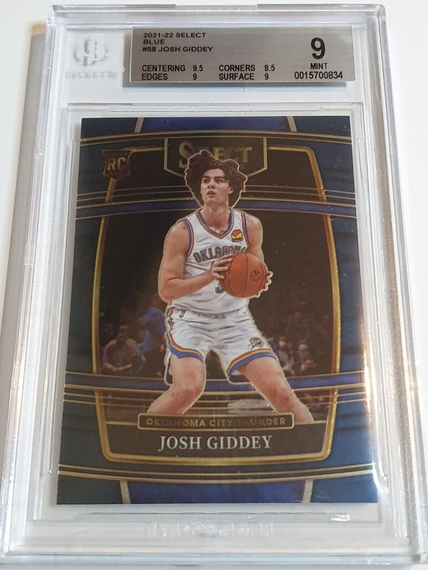 2021 Panini Select Josh Giddey Rookie #58 BLUE Holo RC - BGS 9 (POP 1)