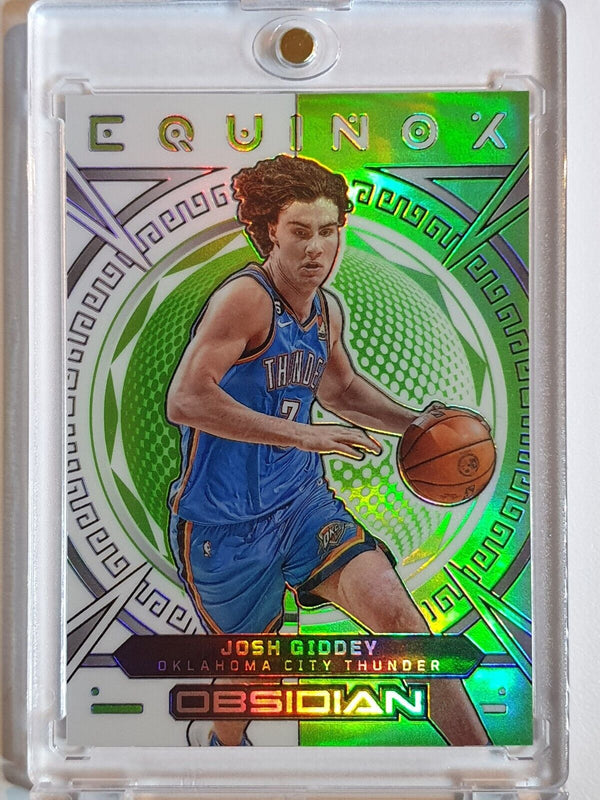 2022 Obsidian Josh Giddey #14 ELECTRIC ETCH GREEN HOLO /25 Equinox - Rare