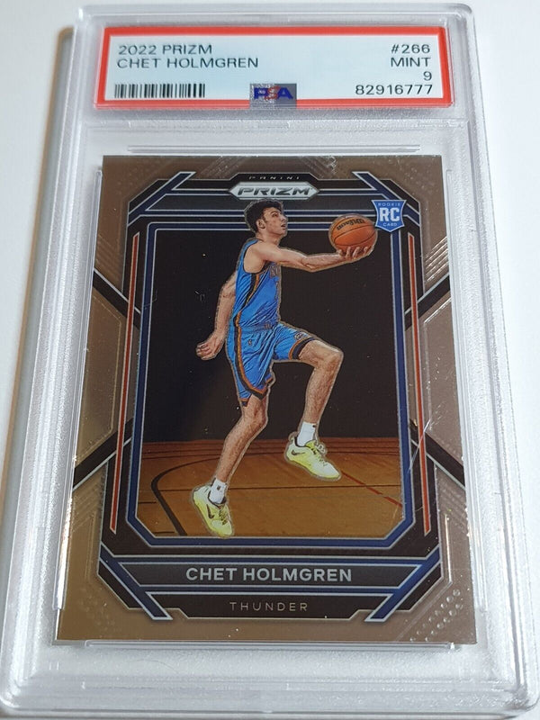 2022 Panini Prizm Chet Holmgren Rookie #63 RC - PSA 9 (LOW POP)