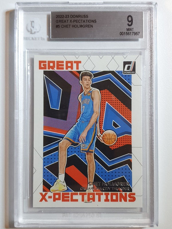 2022 Panini Donruss Chet Holmgren #5 Rookie Great X-Pectations - BGS 9 (POP 2)