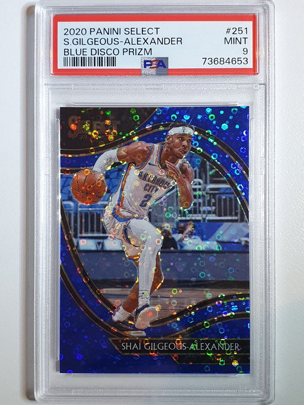 2020 Select Shai Gilgeous-Alexander #251 BLUE DISCO /25 Prizm - PSA 9 (POP 4)