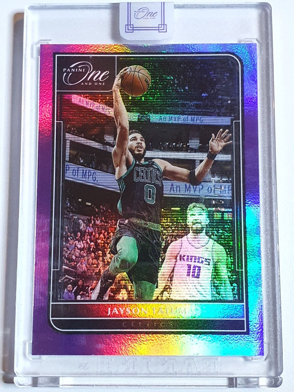 2021 Panini One and One Jayson Tatum #1 PURPLE /25 Holo - Factory Sealed