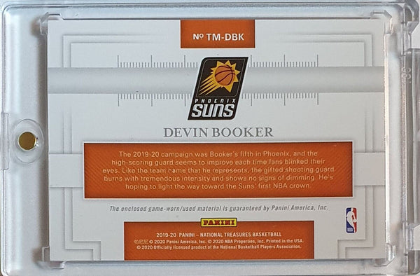 2019 Panini National Treasures Devin Booker #PATCH /99 Game Worn Jumbo Jersey