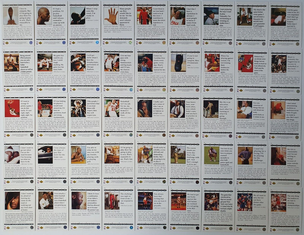 rare air jordan card set 1994 Upper Deck Michael Jordan RARE AIR (Complete set of 90 Cards)