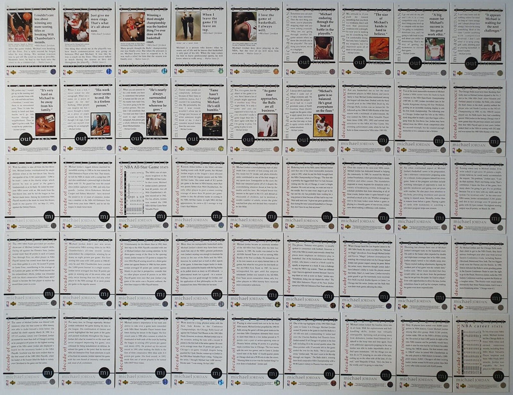 1994 Upper Deck Michael Jordan RARE AIR (Complete set of 90 Cards)