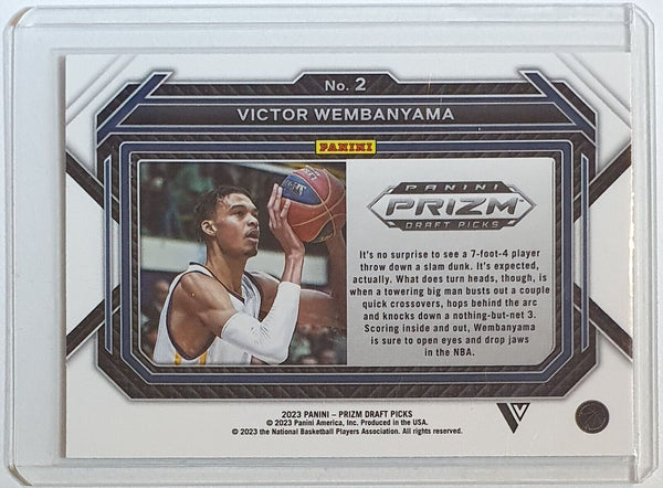 2023 Prizm Draft Picks Victor Wembanyama Rookie #2 Variation RC - Ready to Grade