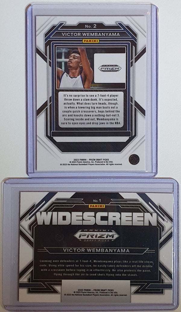 2023 Panini Prizm Draft Picks Victor Wembanyama LOT of 2 Rookie #2 #1 RC - Rare