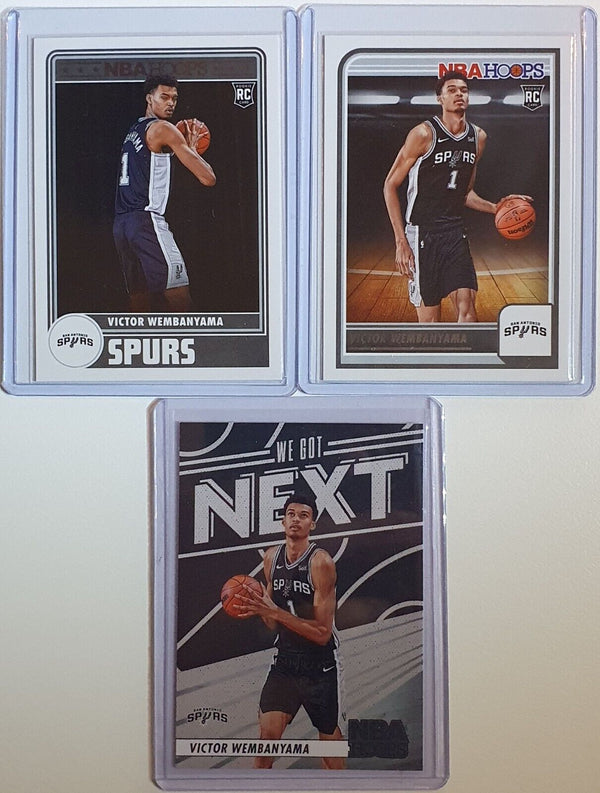2023 Panini NBA Hoops Victor Wembanyama LOT of 3 Rookie #298 #277 #33 RC - Rare