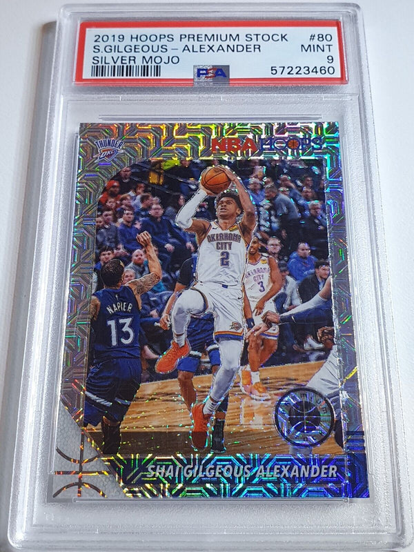 2019 Hoops Premium Stock Shai Gilgeous-Alexander #80 SILVER MOJO - PSA 9 (POP 3)