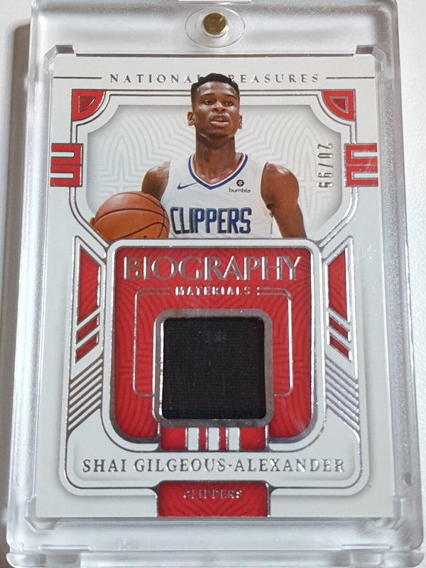 2022 National Treasures Shai Gilgeous-Alexander #PATCH /99 Game Worn Jersey