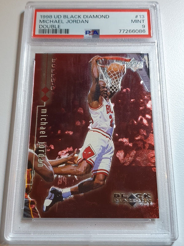 1998 Upper Deck Michael Jordan Black Diamond #13 DOUBLE RED /3000 PSA 9 (POP 11)