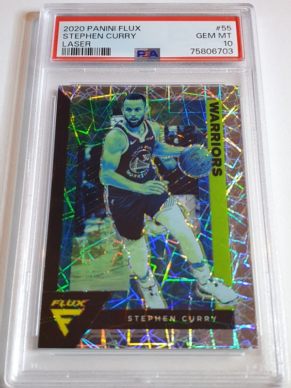2020 Panini Flux Stephen Curry #55 LASER Holo - PSA 10 (POP 3)