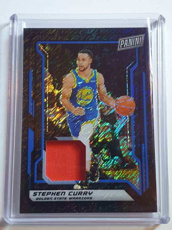 2019 National VIP Stephen Curry #PATCH BLACK SHIMMER /10 Game Worn Jersey - Rare
