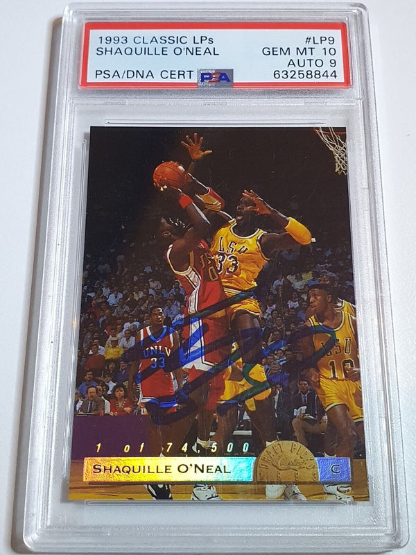 1993 Classic LPs Shaquille O'Neal LE AUTO On Card Autograph - PSA 10 (POP 1)