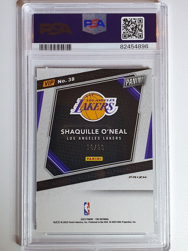 2023 Panini National Shaquille O'Neal GREEN SPARKLE /99 Holo - PSA 10 (POP 1)