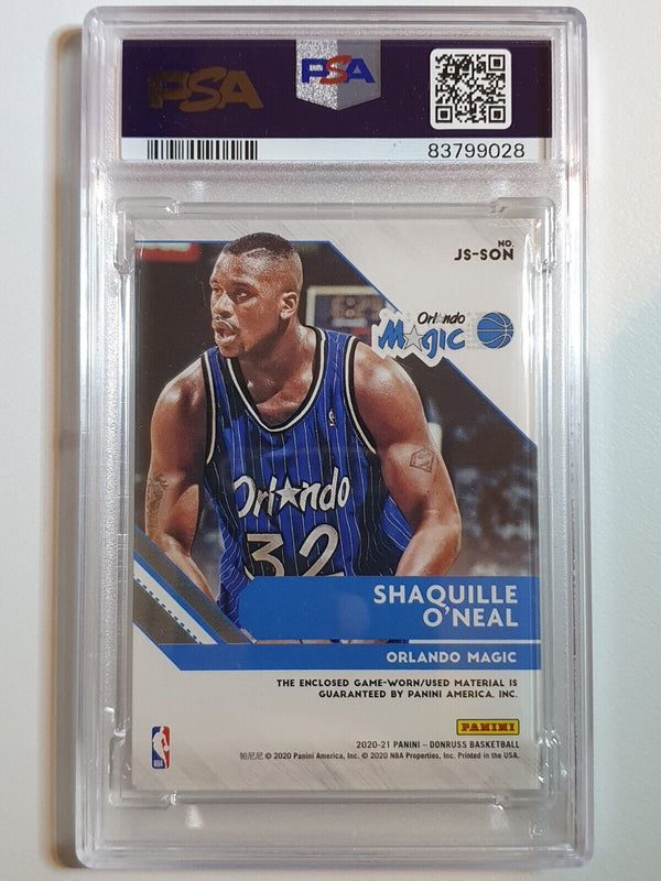 2020 Donruss Shaquille O'Neal #PATCH Game Worn Jersey - PSA 10 (POP 2)
