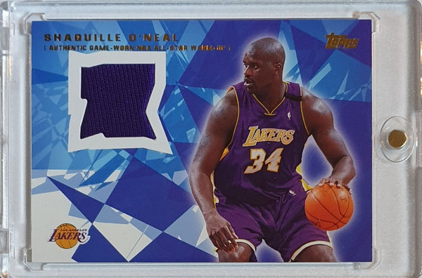 2001 Topps Shaquille O'Neal #PATCH Game Worn Jersey - Rare