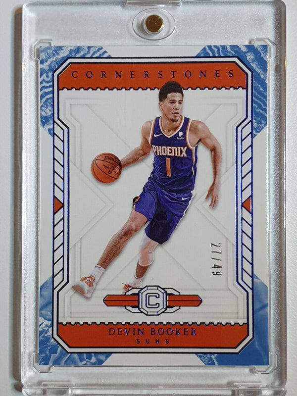 2018 Panini Cornerstones Devin Booker #39 BLUE /49 Foil - Ready to Grade