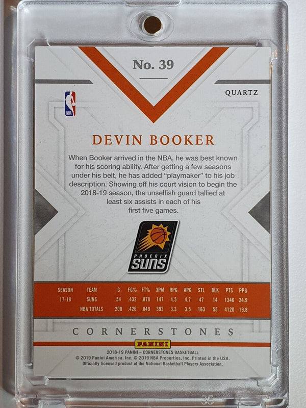 2018 Panini Cornerstones Devin Booker #39 BLUE /49 Foil - Ready to Grade